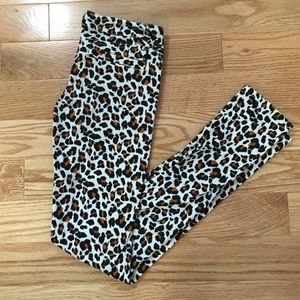 COPY - Colvin animal print skinny jeans, size 00
